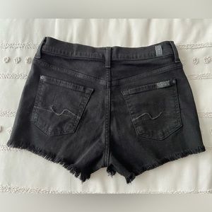 7 For All Mankind Black denim shorts size 25